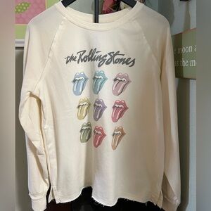 Rolling Stones Women's Cream Graphic Sweatshirt